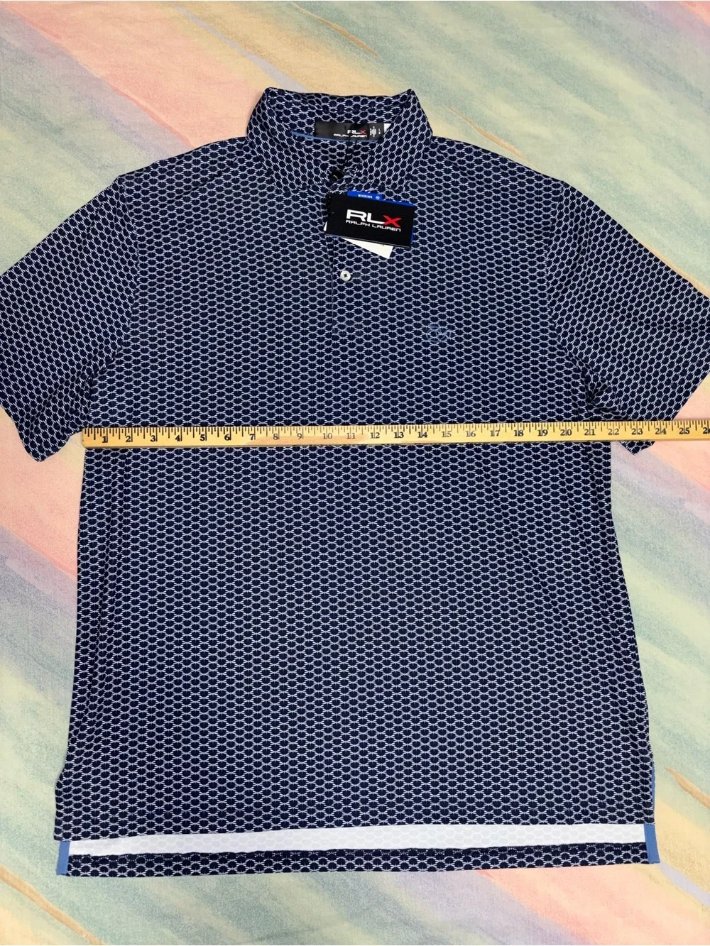 RLX Ralph Lauren Golf Wicking Performance Polo Shirt Navy Blue Men's size L NWT